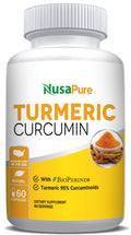 NusaPure Turmeric Curcumin 600 mg 60 Capsules Turmeric 95% Curcuminoids Dietary Supplement