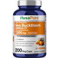 NusaPure Sea Buckthorn Omega-7 30:1 Extract, 250 mg Equivalent to 7,500mg per Veggie Caps - 200 Capsules - Non-GMO & Vegan