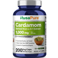 NusaPure Cardamom 4:1 Extract, 1000 mg 200 Vegetarian Capsules (Non-GMO, Vegan)