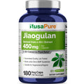 NusaPure Jiaogulan 20:1 Extract, 450 mg 180 Veggie Capsules (Vegetarian, Non-GMO, Vegan) Gynostemma Pentaphyllum