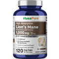 NusaPure Lions Mane 20:1 Extract 1000mg - Made with Organic Lion`s Mane, Bioperine - 30% Polysaccharides - 120 Veggie Caps. Non-GMO, Gluten Free
