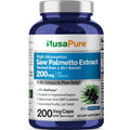 NusaPure Saw Palmetto 20:1 Extract, 200 mg per Veggie Caps 200 Count Non-GMO, Vegan, Vegetarian, Bioperine