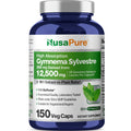 NusaPure Gymnema Sylvestre 50:1 Extract, 250 mg Per Vegan Caps - 150 Count (Non-GMO, Vegan, Bioperine)