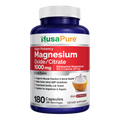 NusaPure Magnesium Oxide 1,000mg per Serving 180 Veggie Caps (Non-GMO, Vegan)