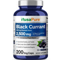 NusaPure Black Currant 10:1 Extract, 250 mg Equivalent to 2,500mg, per Veg Caps 200 Vegan, Non-GMO