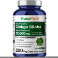 NusaPure Ginkgo Biloba 50:1 Extract, 250 mg Equivalent to 12,500 mg per Veggie Caps 200 Capsules (Vegetarian, Non-GMO, Vegan) Bioperine